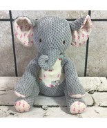Bunnies By The Bay Elephant Plush Gray Soft Chenille Stuffed Animal Flor... - $14.84