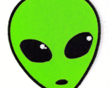 Green Alien Iron On Embroidered Patch 2 3/4&quot;X 3 1/4 &quot; - $4.99