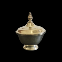 Vintage Silver Plated Sugar Bowl With Lid Minimalist - £18.50 GBP