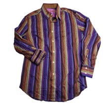 Robert Graham Multicolor Flip Cuff Collar Button Shirt Men&#39;s Size Small - £38.08 GBP