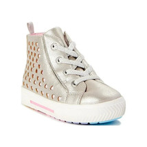 Wonder Nation Baby Girl Heart High Top Sneaker, Silver Size 6 - £12.68 GBP