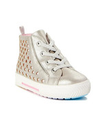 Wonder Nation Baby Girl Heart High Top Sneaker, Silver Size 6 - £12.44 GBP