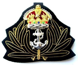 UK ROYAL NAVY CHAPLAIN OFFICER&#39;S CAP HAT BADGE KING CROWN HI QUALITY CP ... - $19.75