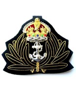 UK ROYAL NAVY CHAPLAIN OFFICER&#39;S CAP HAT BADGE KING CROWN HI QUALITY CP ... - $19.75