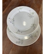 PAIR of Corelle Blue Dusk Floral Bluebelle Flower Dessert Bread Plate Di... - $13.03 CAD