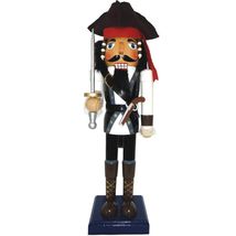 Johnny Pirate with Sword and Gun Wooden Christmas 14 Inch Nutcracker Dec... - $49.48