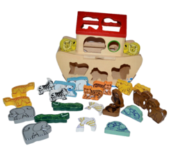 Melissa &amp; Doug Noah’s Ark Shape Sorter Wooden Religious Toy 12 set animals - £12.87 GBP