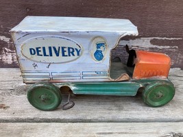 Antique Tin Windup Delivery Truck Toy No. 102 Chein Marx ? - $148.45