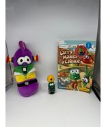 VTG Larry Boy Cucumber Beanie Plush Veggie Tales Stuffed Toy 9” w BOOK a... - $34.47