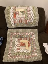Two Pottery Barn 2010 Quilted Patchwork Shams - One Rectangle, One Square - $34.65