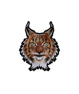 LYNX CAT Head 4-3/8&quot; X 3-3/4&quot; iron-on patch (6338) Biker (F7) - £10.36 GBP