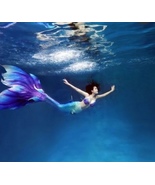 2019 Mega Mermaid Tail for Swimming Adult and Kids with Monofin Blue - $137.18 CAD