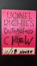 LIONEL RICHIE - 1986 TOUR ROSEMONT, ILLINOIS ORIGINAL CLOTH BACKSTAGE PASS - £11.01 GBP