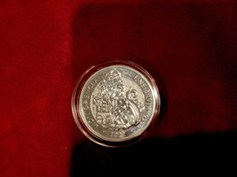 2016 £5 UK 2oz Fine Silver Queen&#39;s Beast Lion of England w/ Capsule - $1,912.53 MXN