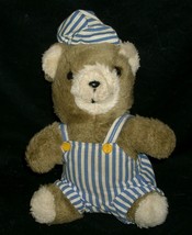 10&quot; Vintage Brown Railroad Teddy Bear Fairway Mfg Co Stuffed Animal Plush Toy - £18.68 GBP