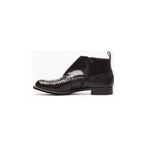 Stacy Adams Madison Spectator Spat Cap Toe Demi Boot Two Tone Black 00109-001 image 5
