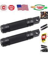 Stylish Black Aluminum Footpegs - Adjustable &amp; Skid-Proof for Harley Mot... - $50.16 CAD