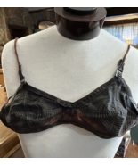 Vintage est. 1940&#39;s bullet bra black AS IS pointy Stitched cups steampunk - £29.71 GBP