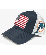 Miami Dolphins NFL OHT Vintage USA Flag Hat Cap Blue White Mesh Men&#39;s Sn... - $552.13 MXN