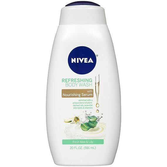 NIVEA Fresh Aloe and Lily Refreshing Body Wash with Nourishing Serum, 20 Fl Oz - £12.13 GBP