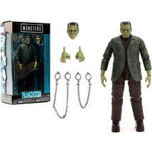 Frankenstein 7&quot; Moveable Figurine with Chains and Alternate Head and Hands &quot;U... - £30.53 GBP