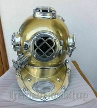 Diving helmet US Navy Mark V Deep Sea Marine Divers helmet Antique good helmet - £356.44 GBP