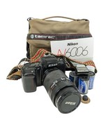 Nikon N6006 35mm Film SLR Camera w/AF Nikkor 70-210mm 1:4 5.6 Lens Film & Bag - $1,829.45 MXN