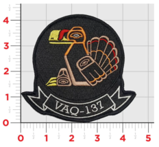 NAVY VAQ-137 ROOKS THANKSGIVING EMBROIDERED HOOK &amp; LOOP PATCH - £31.35 GBP