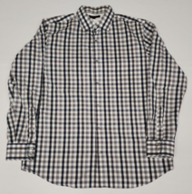 Men&#39;s Banana Republic Gray Plaid Slim Fit Button Up Long Sleeve Shirt - Size XL - £11.55 GBP