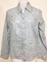 Columbia S Blue Resting Meadow Long-Sleeve Snap-Front Cotton Shirt NEW $50 - $27.93