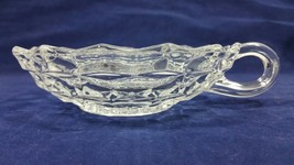 Vintage Fostoria American Clear Pressed Glass 6 Inch Flared Handled Nappy - £9.57 GBP