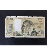 Frankreich 500 Francs Banknote 1991 alt Sammlerstück ausländisches... - $20.28