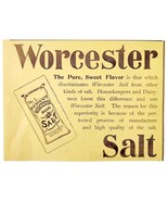 Worcester Brand Salt 1897 Advertisement Victorian Food Baking Spice ADBN... - $27.40 CAD