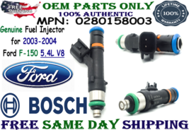 Single BOSCH Genuine Flow Matched Fuel Injector for 2003 Ford F-150 FX4 5.4L V8 - £29.62 GBP