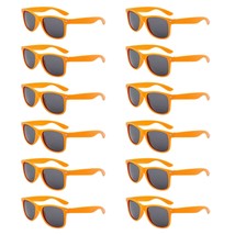 12 Pack Unisex 80&#39;S Retro Sunglasses Wholesale Neon Colors Uv 400 Protection Sun - £26.88 GBP