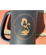 The Playboy Club Black Matte Finish Gold Design Glass Mug - Vintage 60&#39;s - - €14,54 EUR