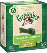 Greenies Weight Management Dog Dental Treats Teenie 1ea/27 oz, 96 ct - £54.89 GBP