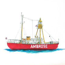 Ambrose Lightship Lv-87 South Street Seaport Boat Nautical Vinyl Decal Sticker - £5.47 GBP+