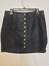 Bishop and Young Womens Skirt Black Size L Faux Suede - $10.26