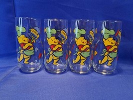 Disney Winnie the Pooh  &quot;What&#39;s cooking Pooh?&quot; Glasses Anchor Hocking (S... - $46.74