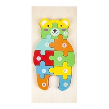 Bear - Wooden Puzzle for Kids, Montessori Gift, Education Jigsaw - Christmas - £6.71 GBP