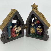 VINTAGE MINIATURE RESIN Book-like HINGED FOLDING SHUT NATIVITY SCENE 1.7... - $110.46 MXN