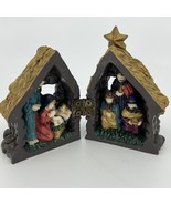 VINTAGE MINIATURE RESIN Book-like HINGED FOLDING SHUT NATIVITY SCENE 1.7... - €5,13 EUR