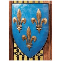 Fleur de Lis French king symbol Medieval Shield sculpture Replica Reproduction - £66.63 GBP