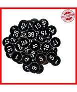Durable Plastic Number Tags 1-200 - Stylish Round Design, No Keychain Holes - $950.11 MXN
