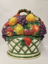 Raymond Waites Cornucopia Fruit Soup Tureen Cookie Jar 2 Piece Certified Int&#39;l - £52.96 GBP