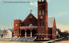 Shawnee Oklahoma First Christian Church Postcard c1910s - £6.82 GBP