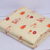 INDACORIFY Hand Block Baby Printed Kantha Quilt Blanket Bohemian Bedding... - £62.77 GBP