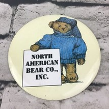 North American Bear Co Jumbo 6” Ad Promo Pin Pinback Button Vintage  - $11.88