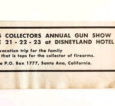 1963 Disneyland Hotel Annual Collectors Gun Show Advertisement Californi... - $27.17 CAD